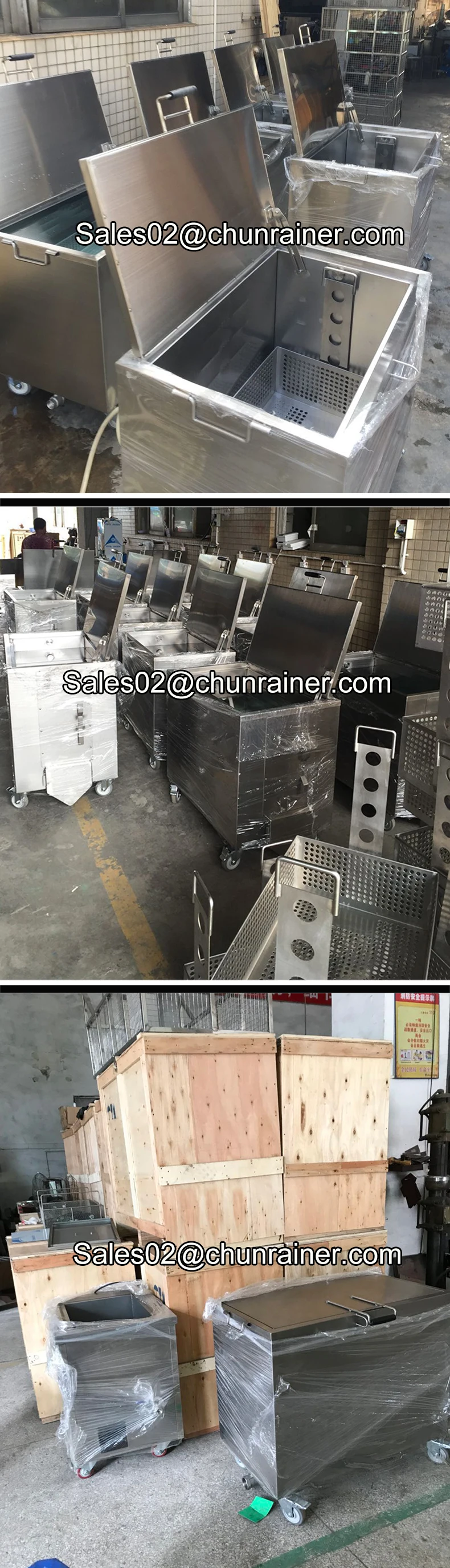 Large Commercial Kitchen Equipment Soak Tank Cleaning Oil Grease Hood