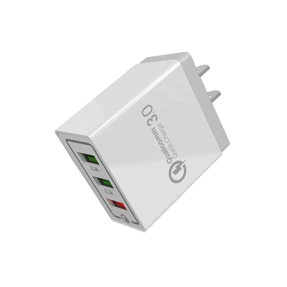 
3-Port USB Fast Wall Charger AC Power Adapter US Plug for Samsung iPhone 