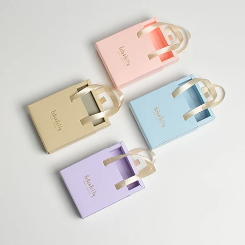 

WangFu Jewelry Package With Handle Earring Sliding Drawer Box Jewelry Case Cardboard box Necklace Custom Logo