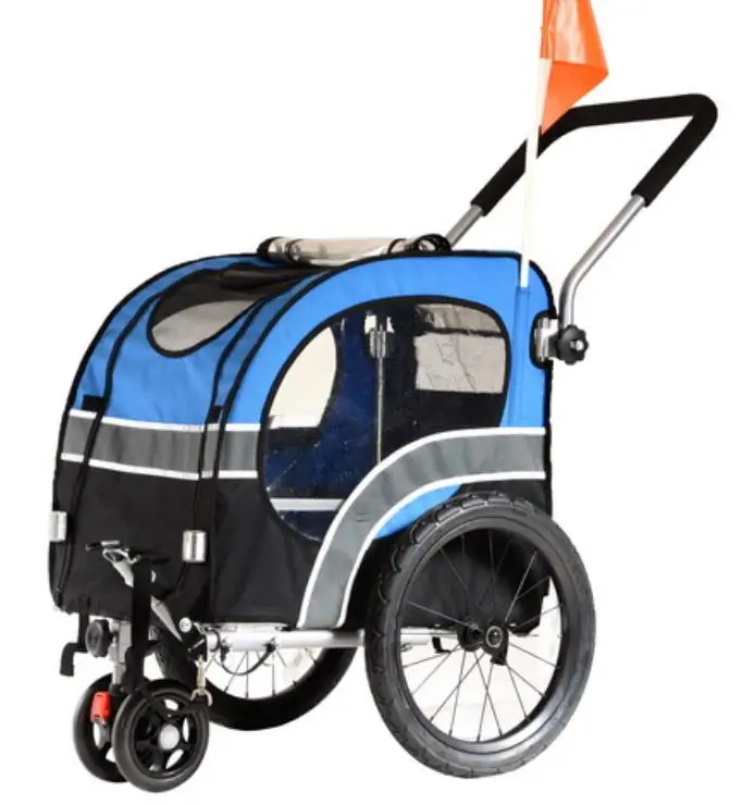 

dog pet bike trailer bicycle pet stroller with swivel wheel
