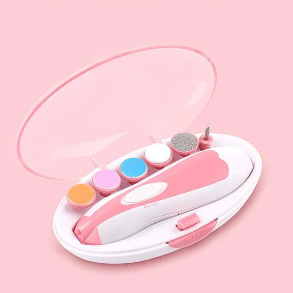 

High Quality baby 6 in 1 pedicure nail clippers, Baby Newborns Care Kit Nail Clippers Baby Electric Nail Trimmer Manicure Set/, Pink,blue