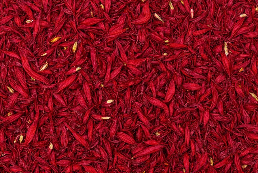 Close-up of saffron threads showing the distinctive crimson color and delicate structure