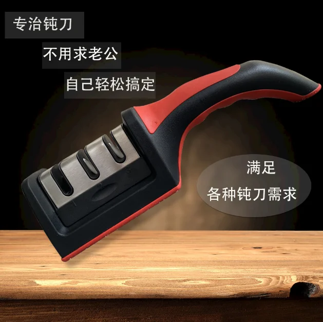 

Modern Knife Sharpener ABS knife Sharpener Silver Kitchen Metal Customized Select Steel Silkscreen Stainless Logo Eco, Black red,black blue in stock