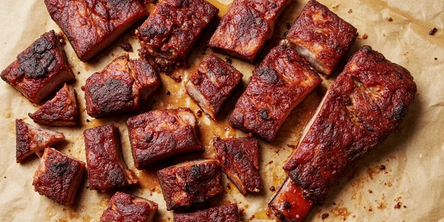 Pairing flaken short ribs with acidic garnish