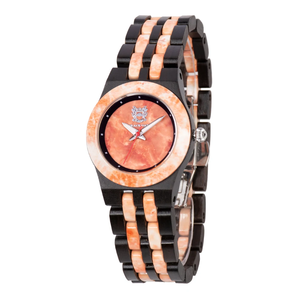 

Hot selling wood mix marble watch fashion Japanese movement quartz watch women watches