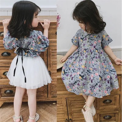 

Girls Skirt Floral Small Dress One Flower Two Styles 20 Summer New Children's Wear
