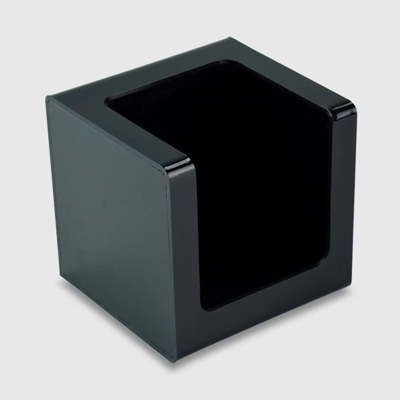 批发定制尺寸高品质黑色透明亚克力纸巾盒酒店餐厅