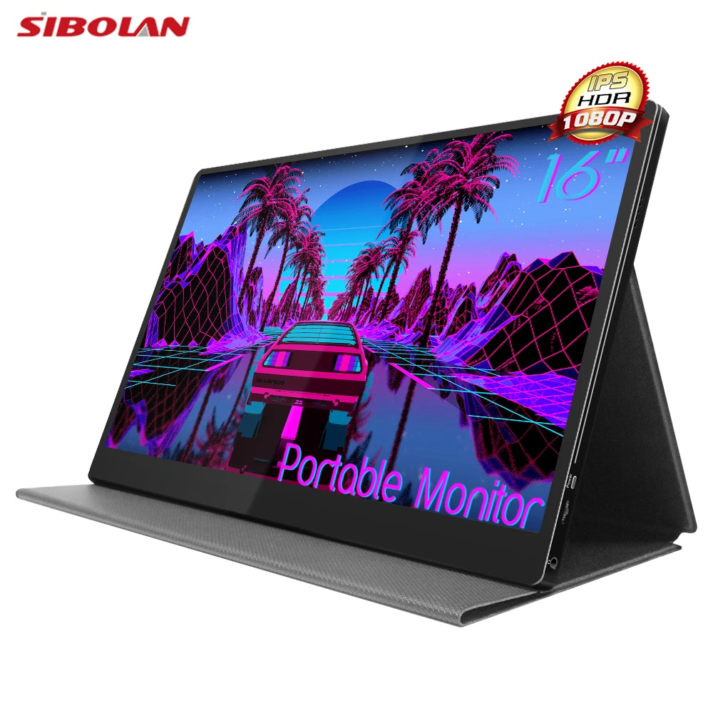 

Sibolan Ps-4 Fast Response Time Lcd Ips Gaming Monitor For Raspberry Built-in battery 16 inch Touch Portable monitor