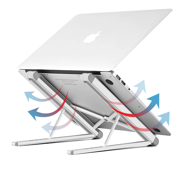 Охлаждающая подставка для ноутбука UPERGO, переносная алюминиевая регулируемая подставка, складная охлаждающая подставка для ноутбука