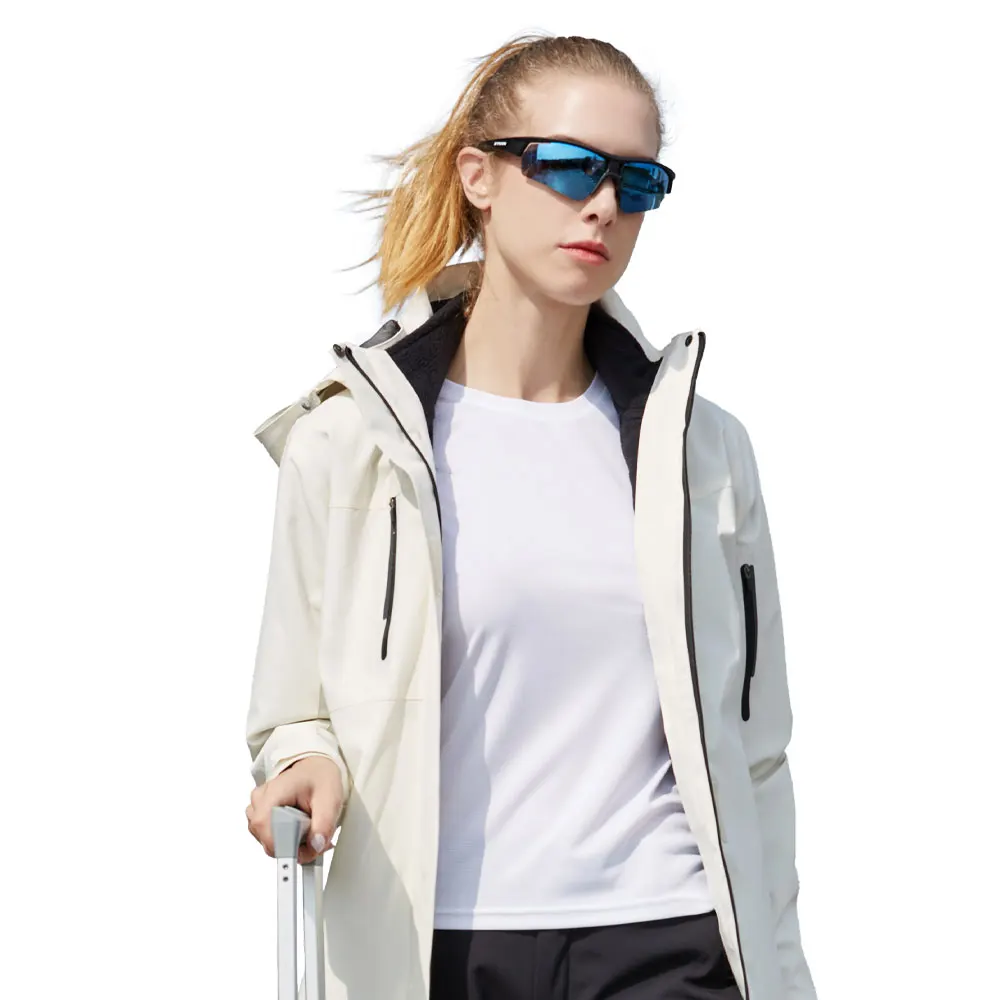 

Woman jacket coat wholesale softshell jacket waterproof windbreaker detachable polar fleece jacket women