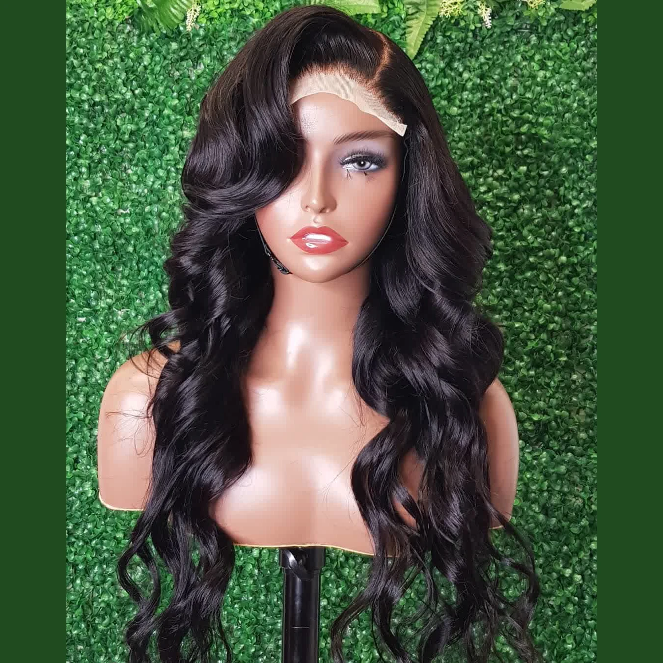

Factory price loose body wave wig closure wig 4x4 cuticle aligned virgin wigs for black women transparent Swiss lace