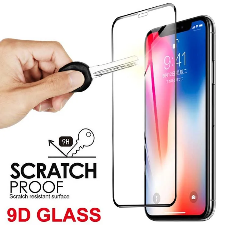 

Full glue clear transparent silk printing 9D toughened tempered glass phone screen protector film for oneplus one plus 6t