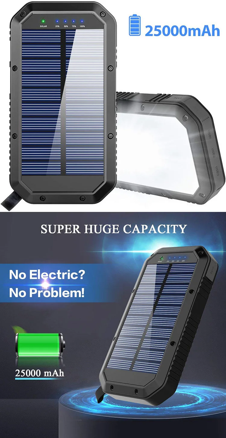 Wireless Mobile Solar Usb Power Bank Charger 30000 mah - ANKUX.COM