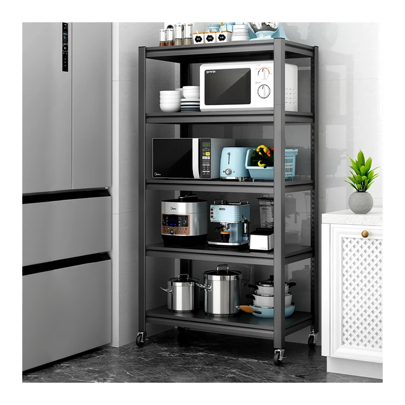 

Movable Storage Shelf Corner Steel Shelves Multi Layer Microwave Oven and Kitchen Products Storage Rack kitchen Stand Shelf