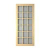 Meijia Interior Bathroom Solid Wood Sliding Door With Privacy Glass
