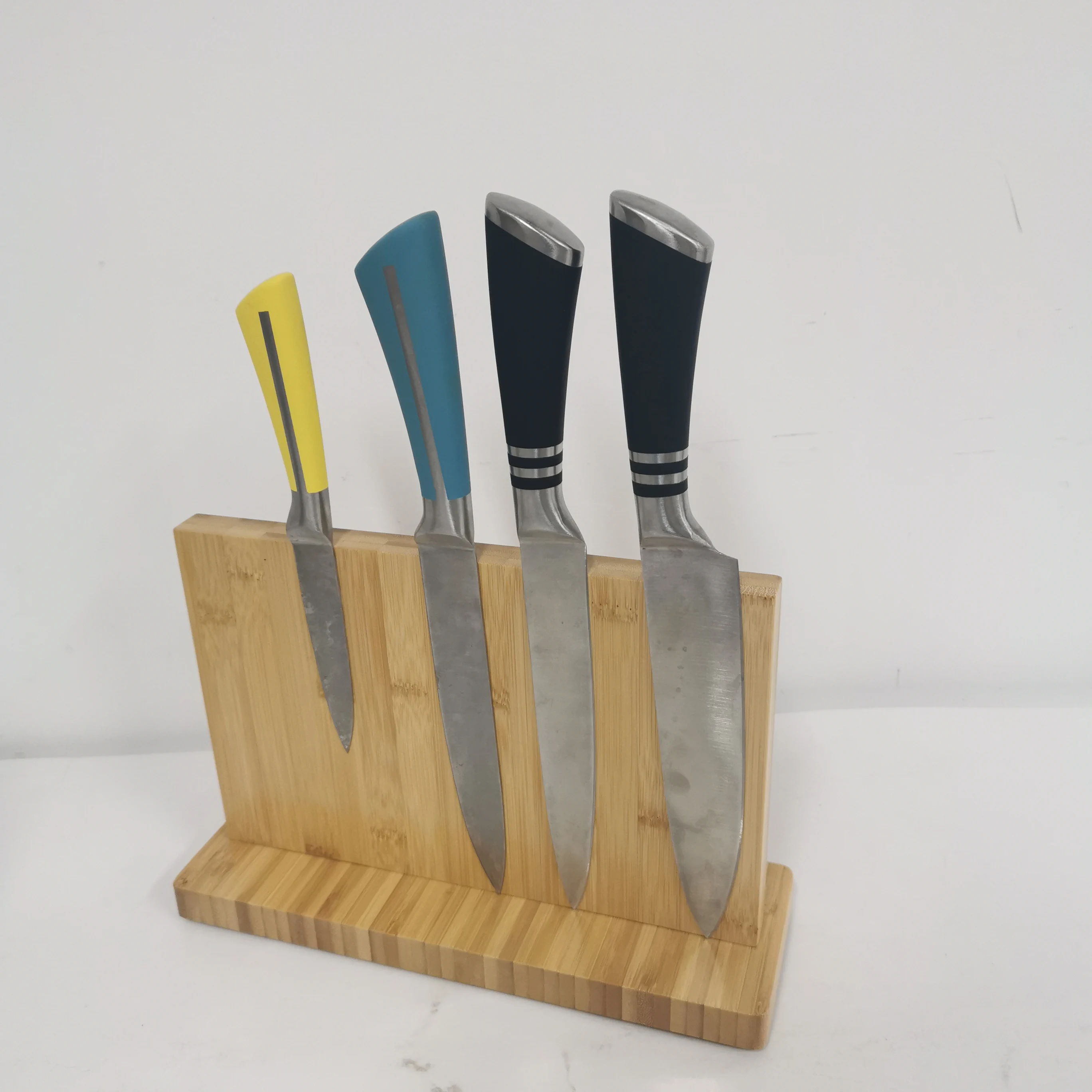 Bamboo Wood Magnetic Knife Block Bamboo Knife Holder