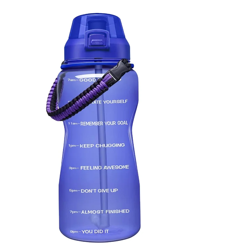 

2000ml BPA Free Tritan Drinking Leakproof Sports Plastic Water Bottle with Straw Lid for Out door,Travel,Hiking, Customized color acceptable