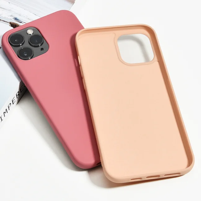 

For iPhone 12 Pro Case Luxury Soft TPU Cover Phone Case Microfiber Inside For iPhone 12 Mini XS Max Shockproof Cover, No Logo, 8 colors