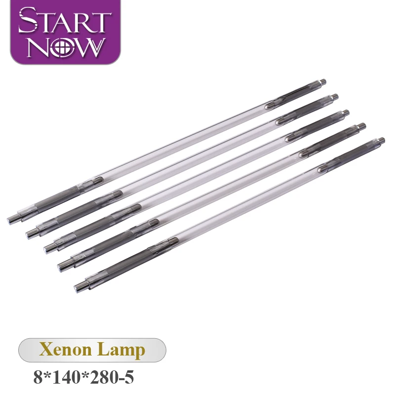 Xenon 8*140*280 YAG Laser Xenon Tube Xenon Arc Lamp Flash Laser Pulsed Tube for Nd:YAG Laser Welding Cutting Machine Accessory