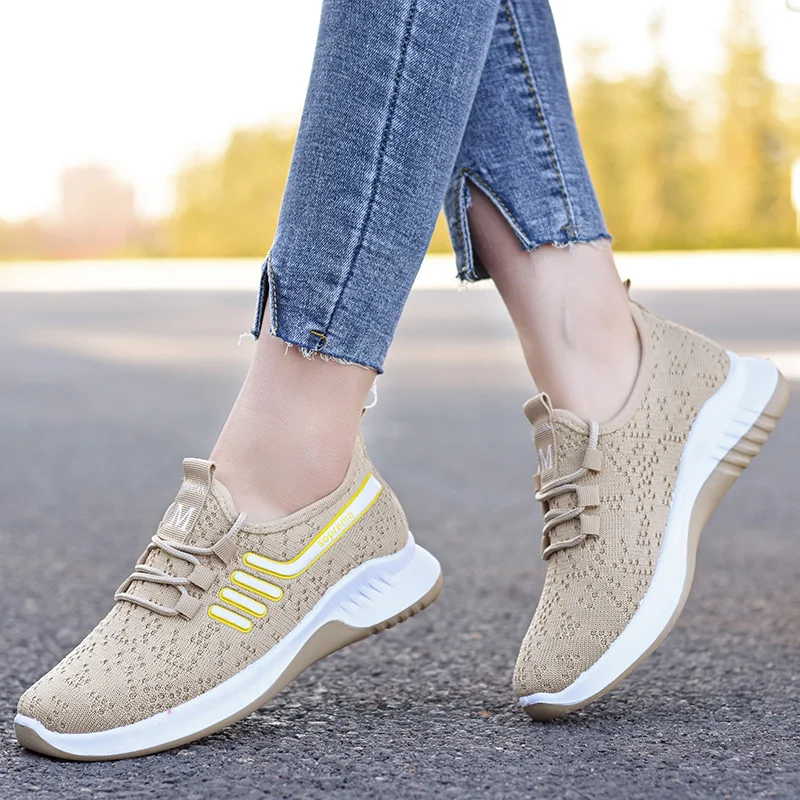 

Q807 Lace Up Fitness Travel Athletic Women Shoes 2021 Sneakers Woman Fashion Shoes Black Sport Shoes