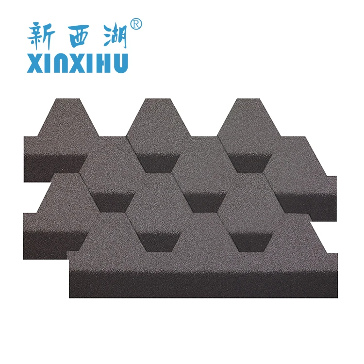 
Fireproof Construction Materials Bituminous Tile Mosaic Hexagon Asphalt Roofing Shingles 