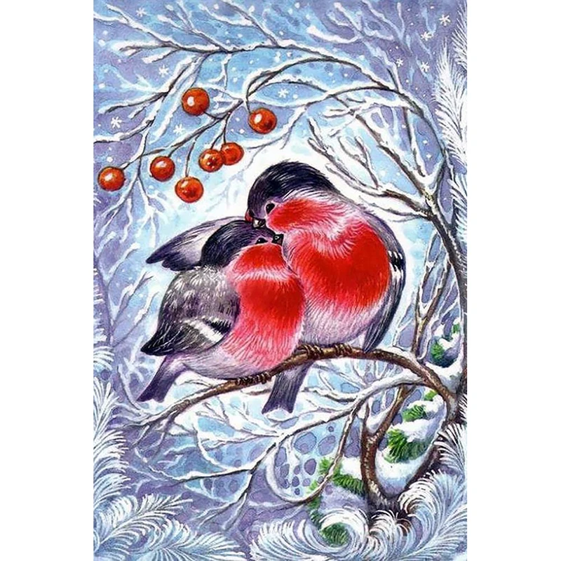 

5D DIY Diamond Painting Rhinestones Two Love Birds Pictures Mosaic Full Display Diamond Embroidery Cross Stitch Kit