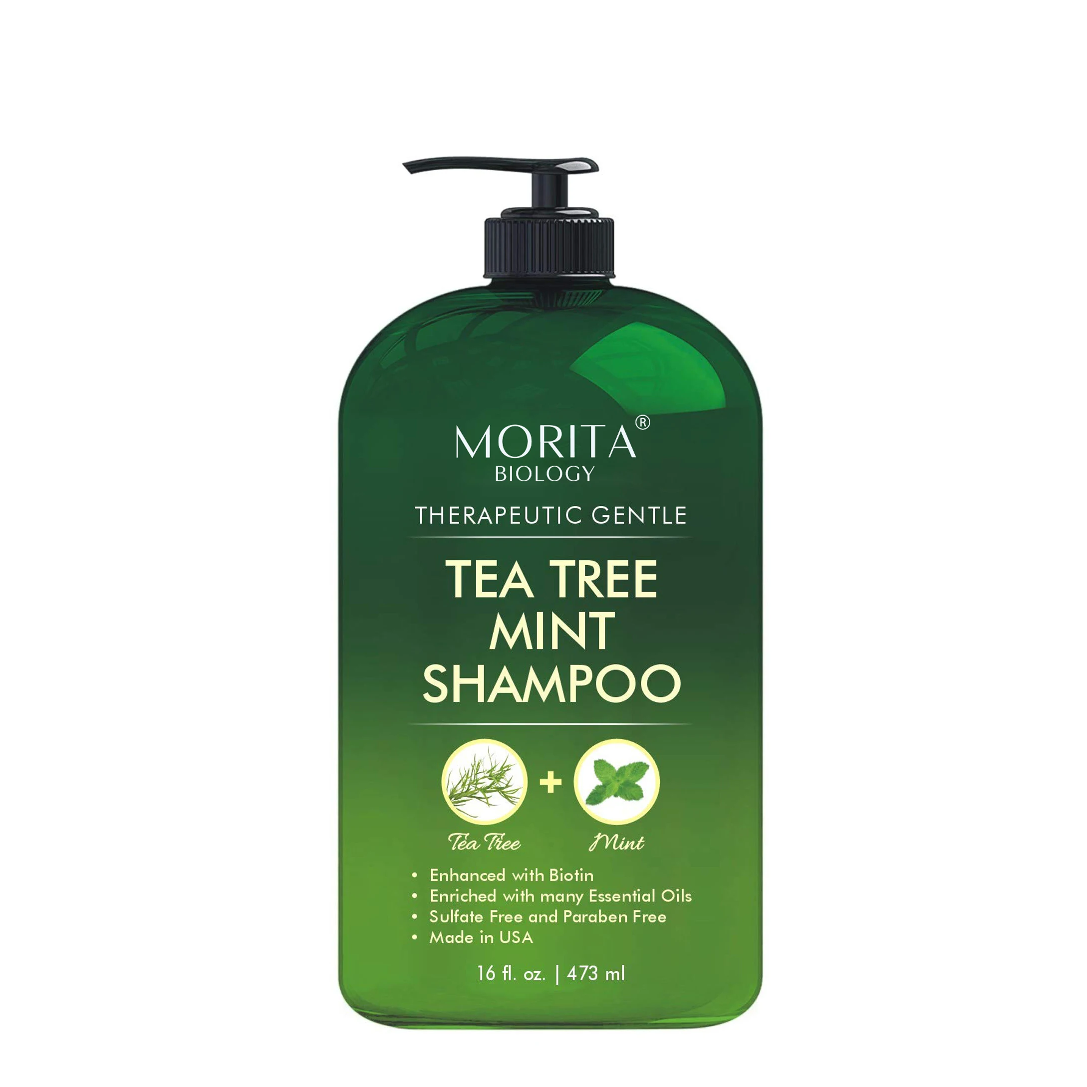 

A Large Number of Spot Wholesale Therapeutic Gentle Tea Tree Mint Green Bottle Shampoo Processing Customization Shampoo Box