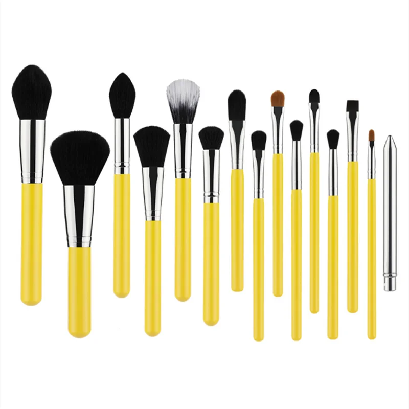 

Makeup Brushes Set 15pcs Professional Makeup Brush Foundation Powder Eyeshadow Blender Liner Blusher Brochas Cosmetic Tool, Show in picture
