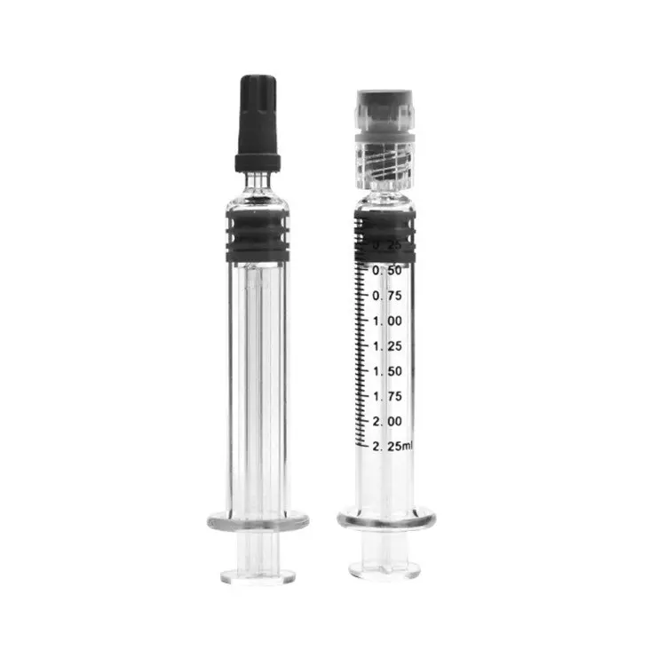 1ml Luer Lock Glass Syringe Pre Filled New Line Essential Oil Metal ...