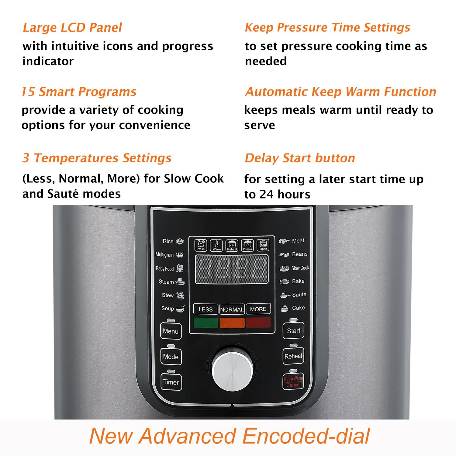 6qt Digital 10in1 Multiuse Programmable Electric Pressure Cooker
