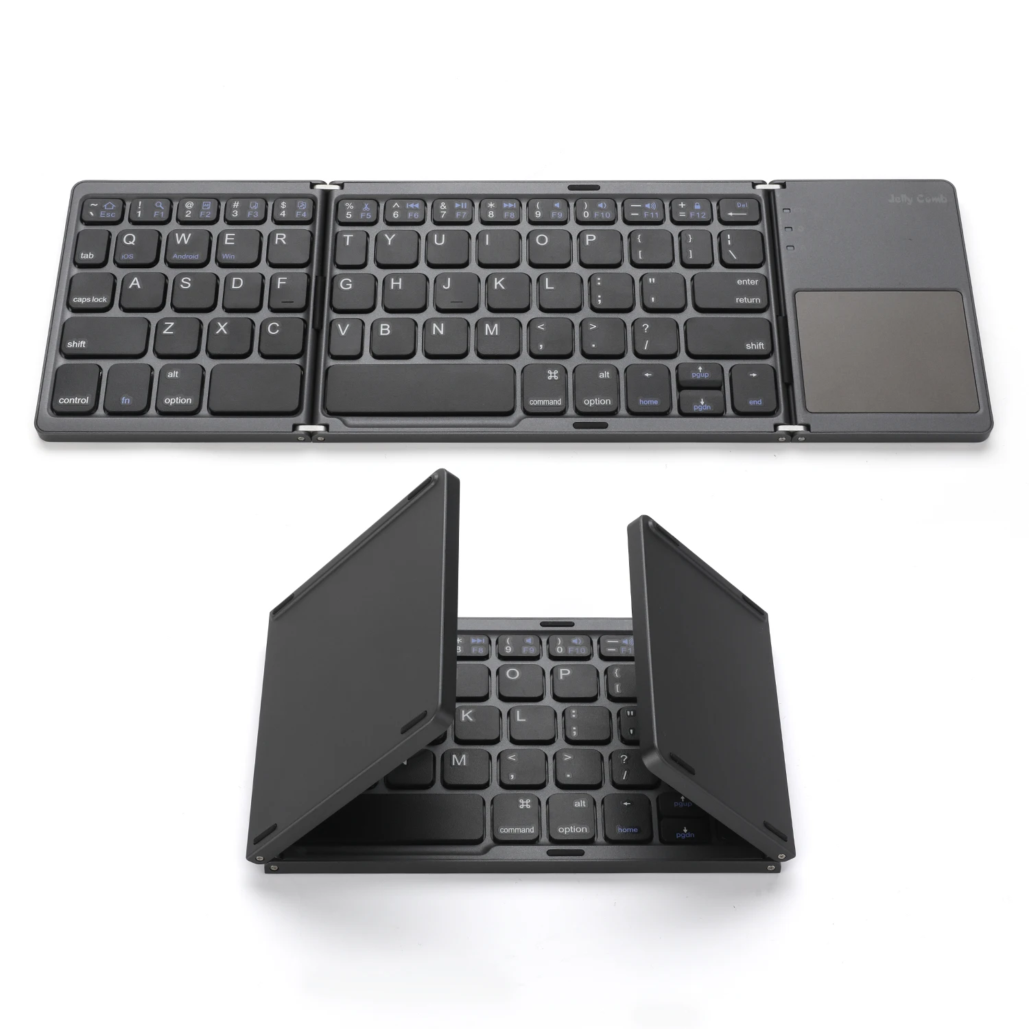 

Portable Slim Rechargeable Keyboard with Touchpad Mouse Wireless Foldable Keyboard