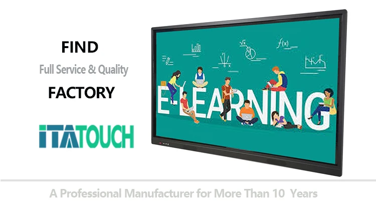 Factory Direct Price 55 65 75 86 inch IR Touch LCD Smart TV E Board Interactive Flat Panel