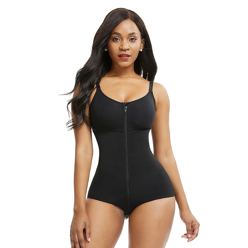 

Plus size coset slimming waist trainer thigh hip butt lifter control panties lift shaper women, Black / beige
