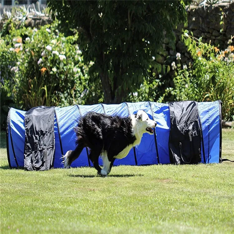High Quality Outdoor Dog Agility Training Tunnel With Training Saddle