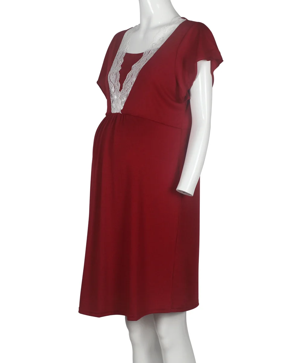 Lace Stitching Function Pregnancy Wear Cloth Cotton Wholesale Lady