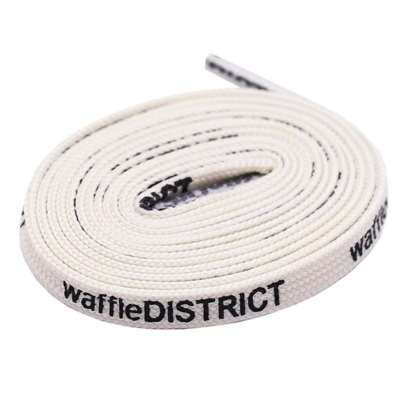 

Coolstring laces Brand 7mm Double-sided Printing WaffleDistrict Shoelace Extra Long Shoestring Sports Clothing Drawstring 60-180cm, Beige ,support customized color printing