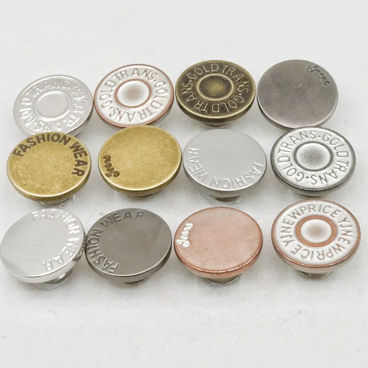 

Customize and sell cheap environmentally friendly stainless steel jeans buttons, Customizable