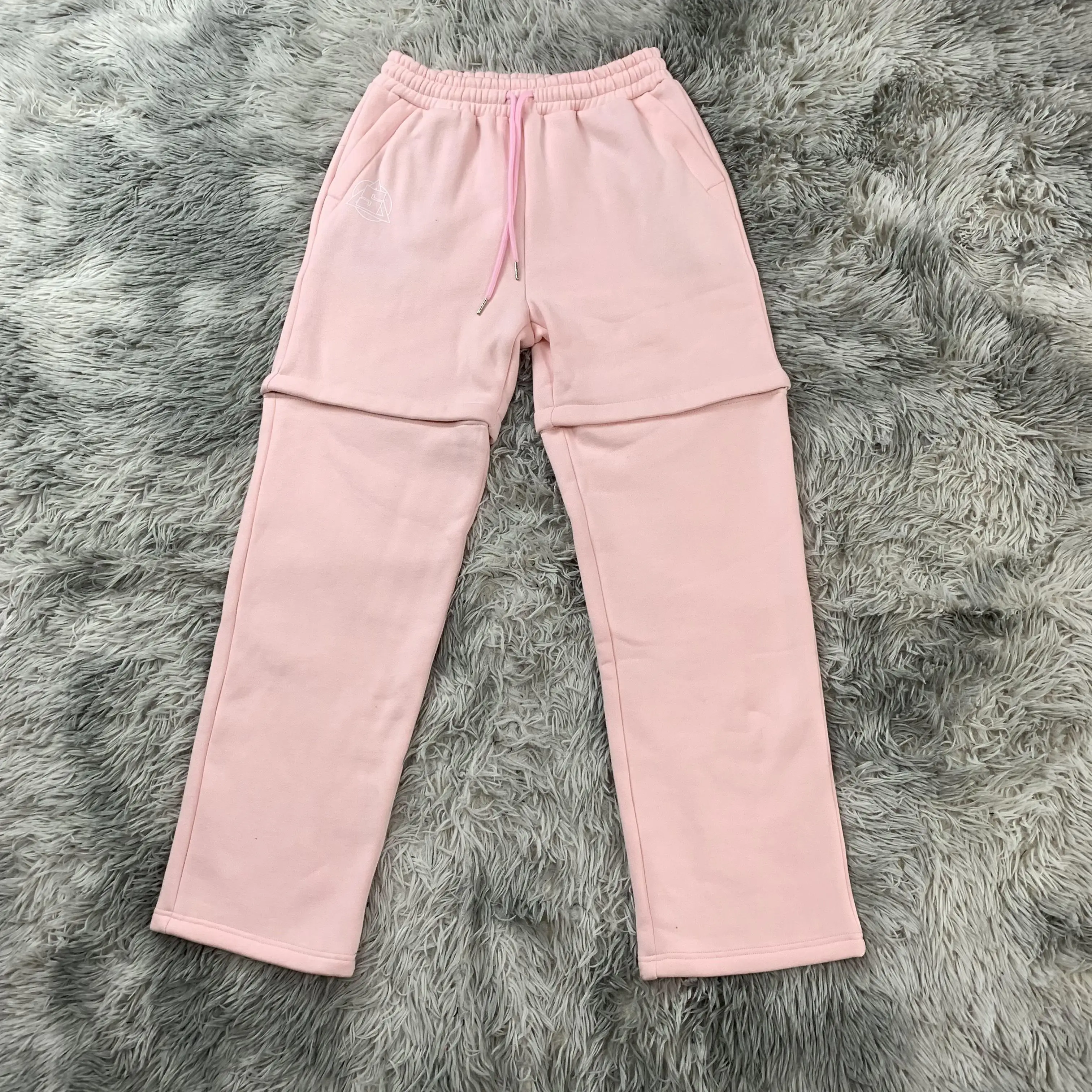 DENIMGUYS Custom Zip-off Pants Men 100% Cotton Sport Wear TrackPants Baggy Detachable Zipper Jogger Men's Sweatpants