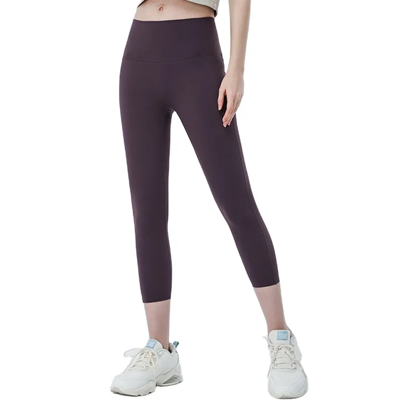 

2022 High Waist Hidden Pocket Yoga Pants Women's Tight Hip Lift Running Sports Fitness Cropped Pants Yoga Pants