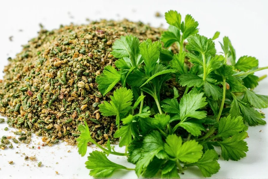 Whole parsley frozen in bag