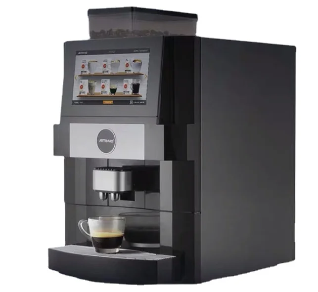 

Discount Best quality Automatic commercial Espresso Coffee bean grinder cappuccino Maker vending Machine, Black, brown