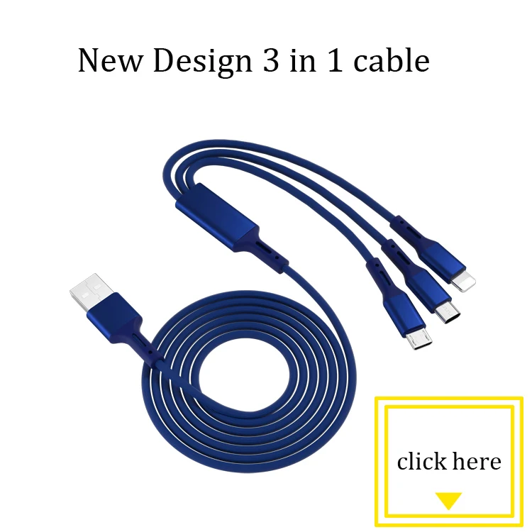 Hot Selling Multi 3 In 1 Android Phone Charger Micro Type C USB Charging Data Cable For phone - ANKUX.COM
