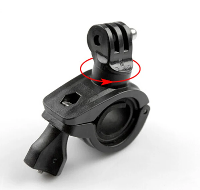 

360 Degree Rotation Bike Bicycle Motorcycle Handlebar Handle Bar Mount Holder For Gopro Hero 8 7 6 5 4 SJCAM Camera Accessories, Black