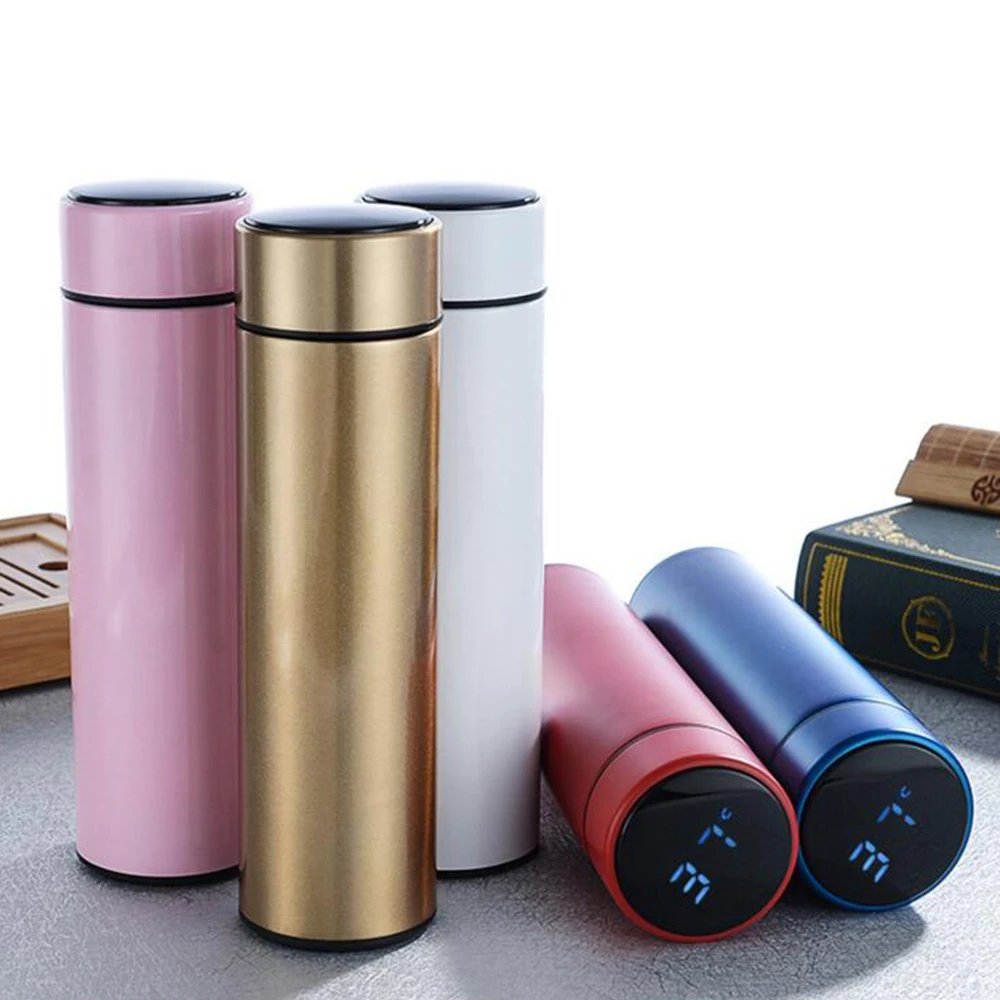 
Hot sell Stainless Steel Double Wall Vacuum Cup With Touch Screen Lid Temperature Display Intelligent Thermos Bottle 