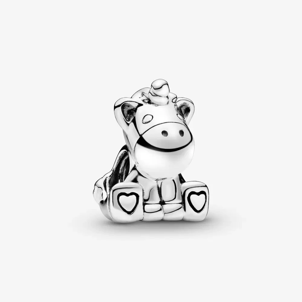 

925 Sterling Silver Bruno the Unicorn Bead Fits European Style Jewelry Charm Jewelry Bracelets