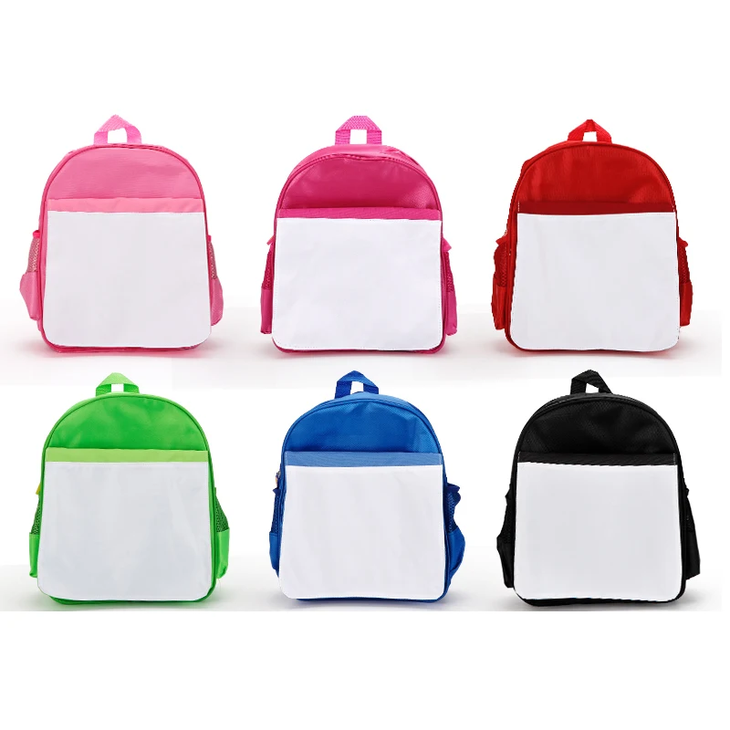 

34*28*10 cm Sublimation Blank Custom Kids Backpack School Bag Children Book Bag For Promotion Gift, Pink,blue,yellow,grren