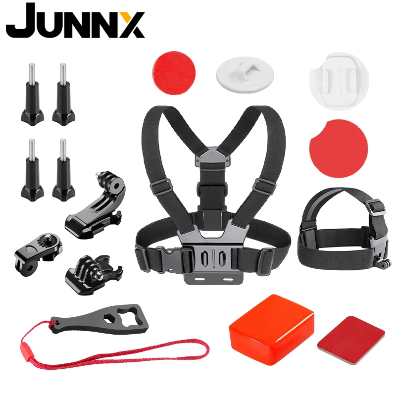 

JUNNX Sports Camera Surfboard Surfing Accessories Kit Chest Best Sticker Adhesive Pad Mount for Gopro Hero Xiaomi Yi, Black,welcome oem/odm