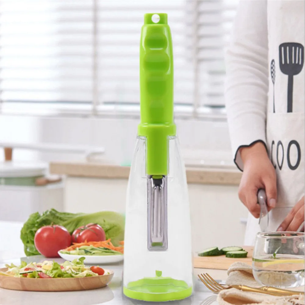 

FASHION Multi-function Vegetable Fruit Peeler with Rubbish Box Kitchen Accessories kitchen gadgets Creative Storage Paring Knife