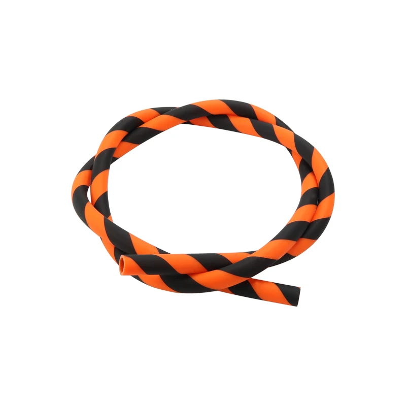 

A reasonably priced hookah hose with orange stripes and two-color hookah hose, high-quality silicone matte imported hookah hose