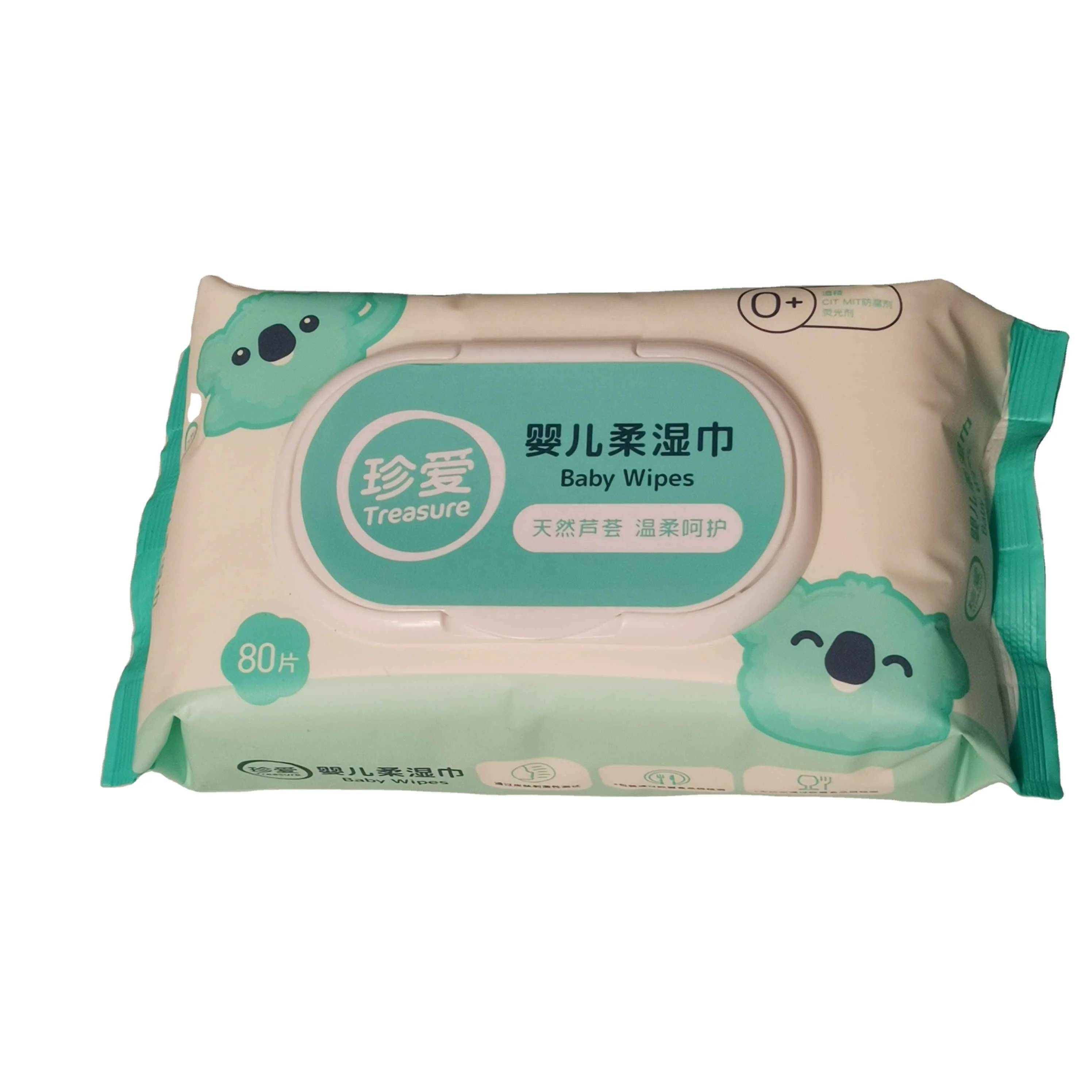 

High Quality Alcohol Free 80pcs Cleaning Wet Wipes Unscented Baby Wipes Wet